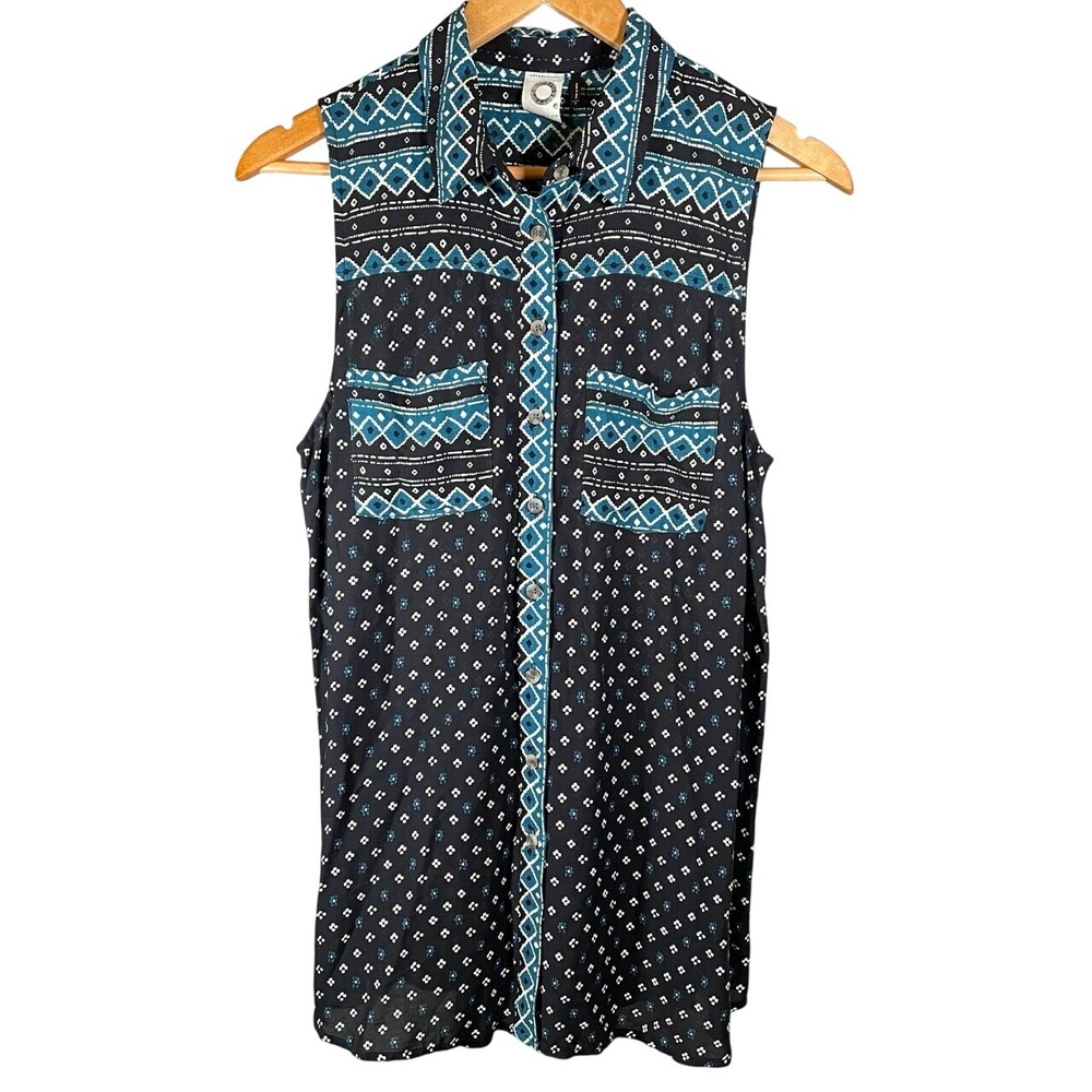 Anthropologie Akemi + Kin Women's Aztec Print Sleeveless Flowy Beachy Boho Top S